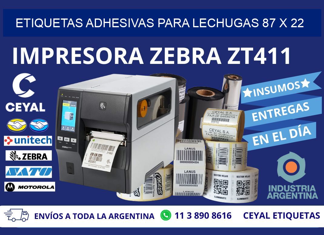 ETIQUETAS ADHESIVAS PARA LECHUGAS 87 x 22