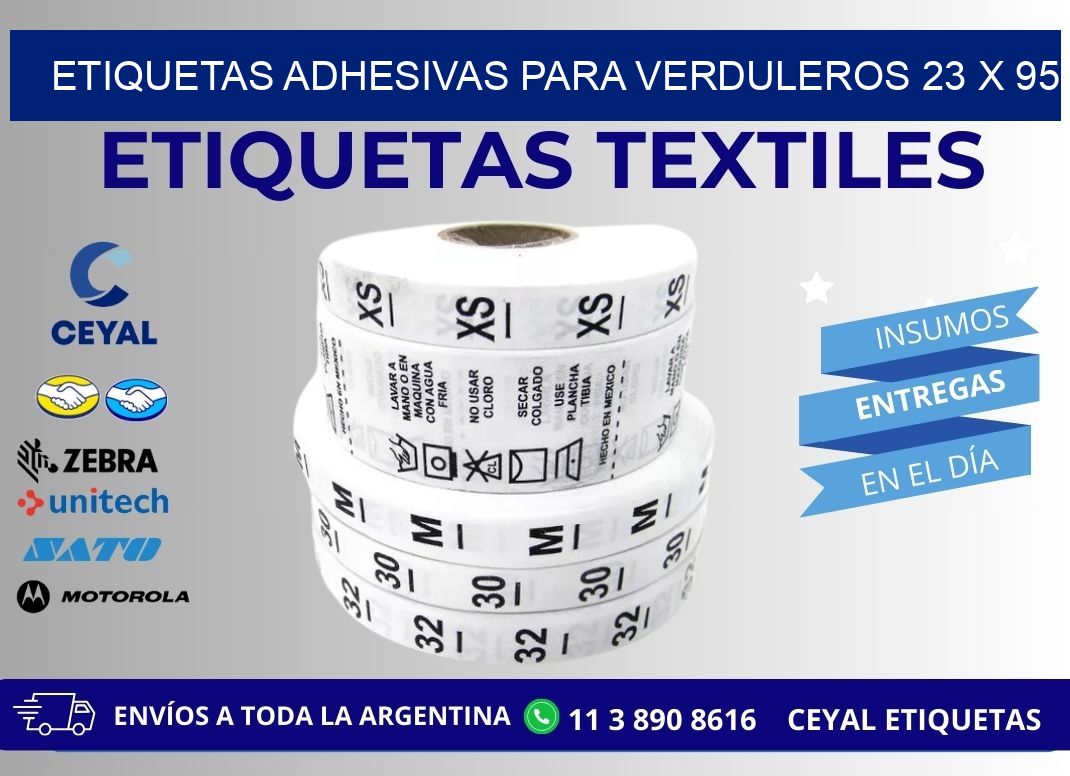 ETIQUETAS ADHESIVAS PARA VERDULEROS 23 x 95