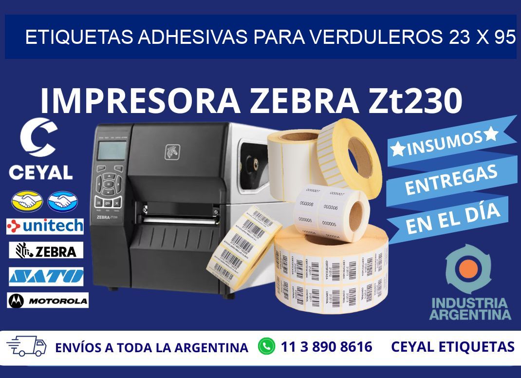 ETIQUETAS ADHESIVAS PARA VERDULEROS 23 x 95