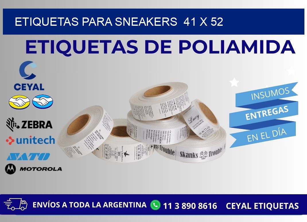 ETIQUETAS PARA SNEAKERS  41 x 52