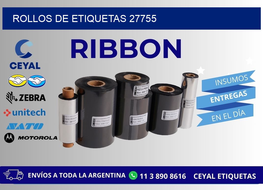 ROLLOS DE ETIQUETAS 27755