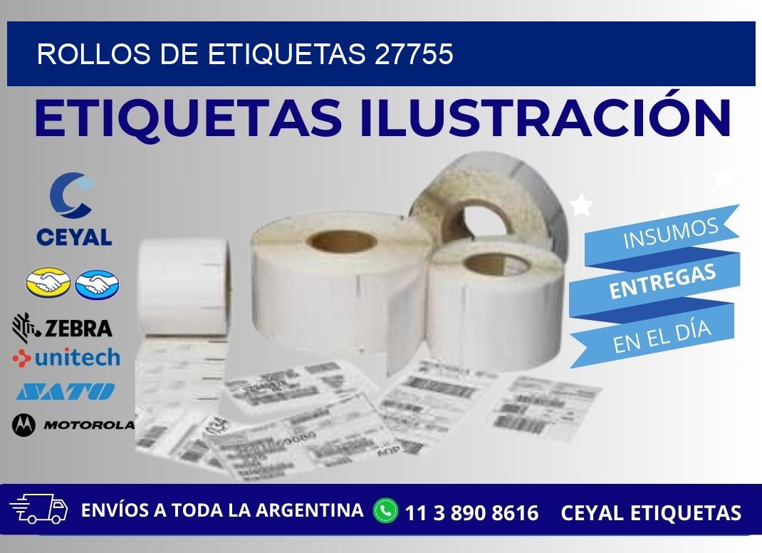 ROLLOS DE ETIQUETAS 27755