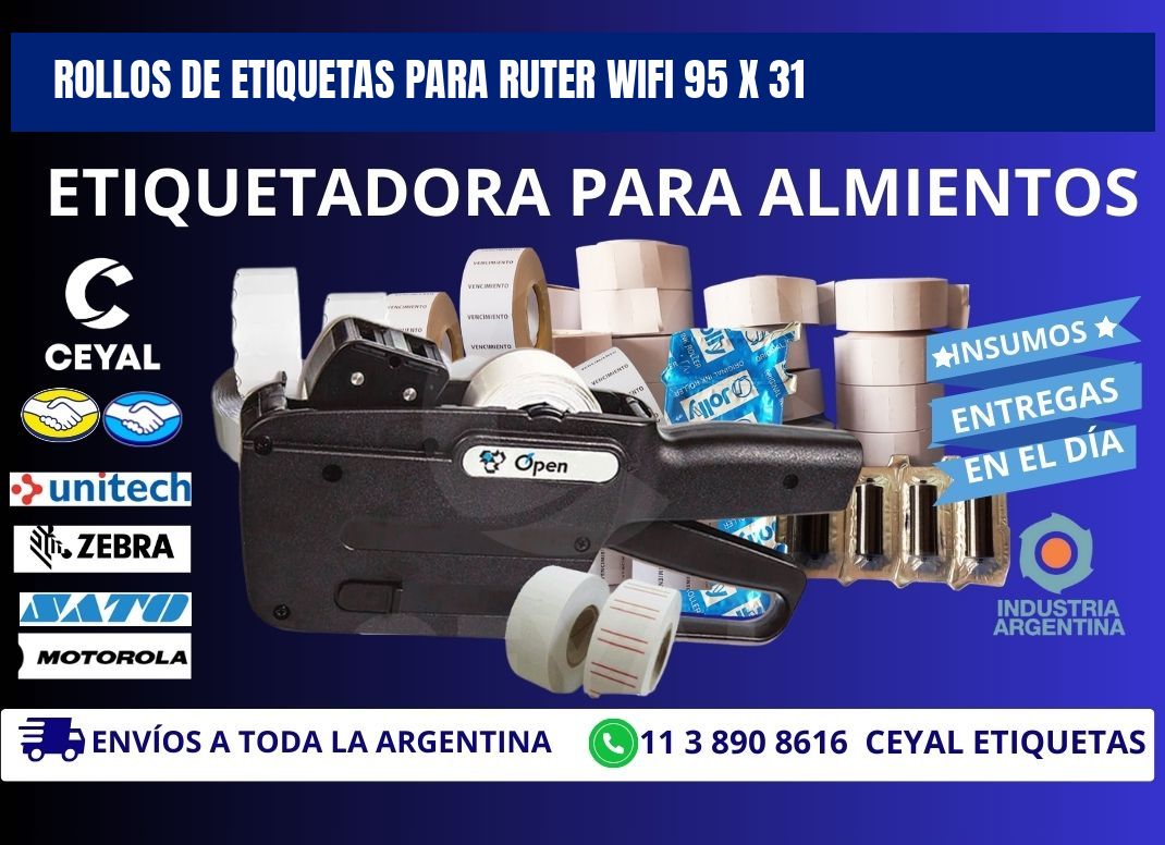 ROLLOS DE ETIQUETAS PARA RUTER WIFI 95 x 31