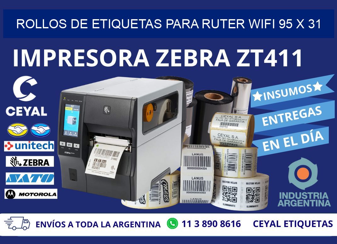 ROLLOS DE ETIQUETAS PARA RUTER WIFI 95 x 31