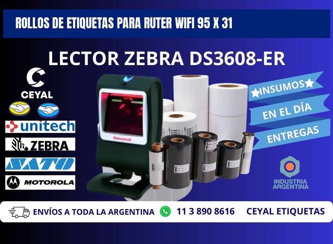 ROLLOS DE ETIQUETAS PARA RUTER WIFI 95 x 31