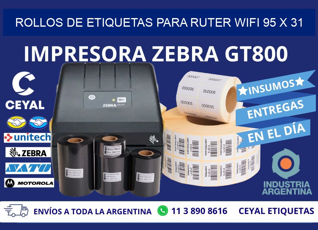 ROLLOS DE ETIQUETAS PARA RUTER WIFI 95 x 31