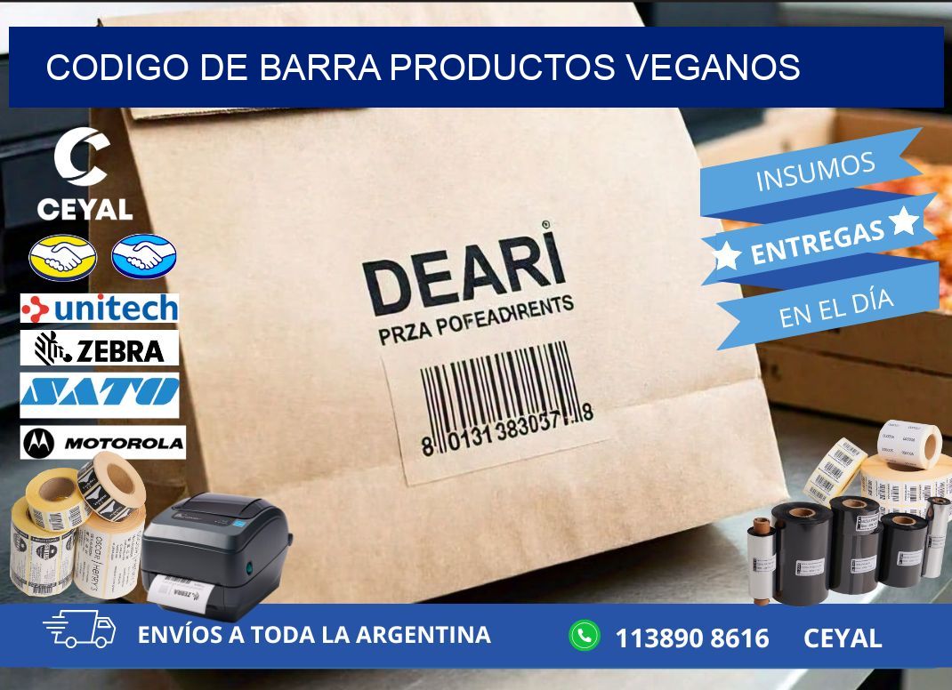 codigo de barra PRODUCTOS VEGANOS