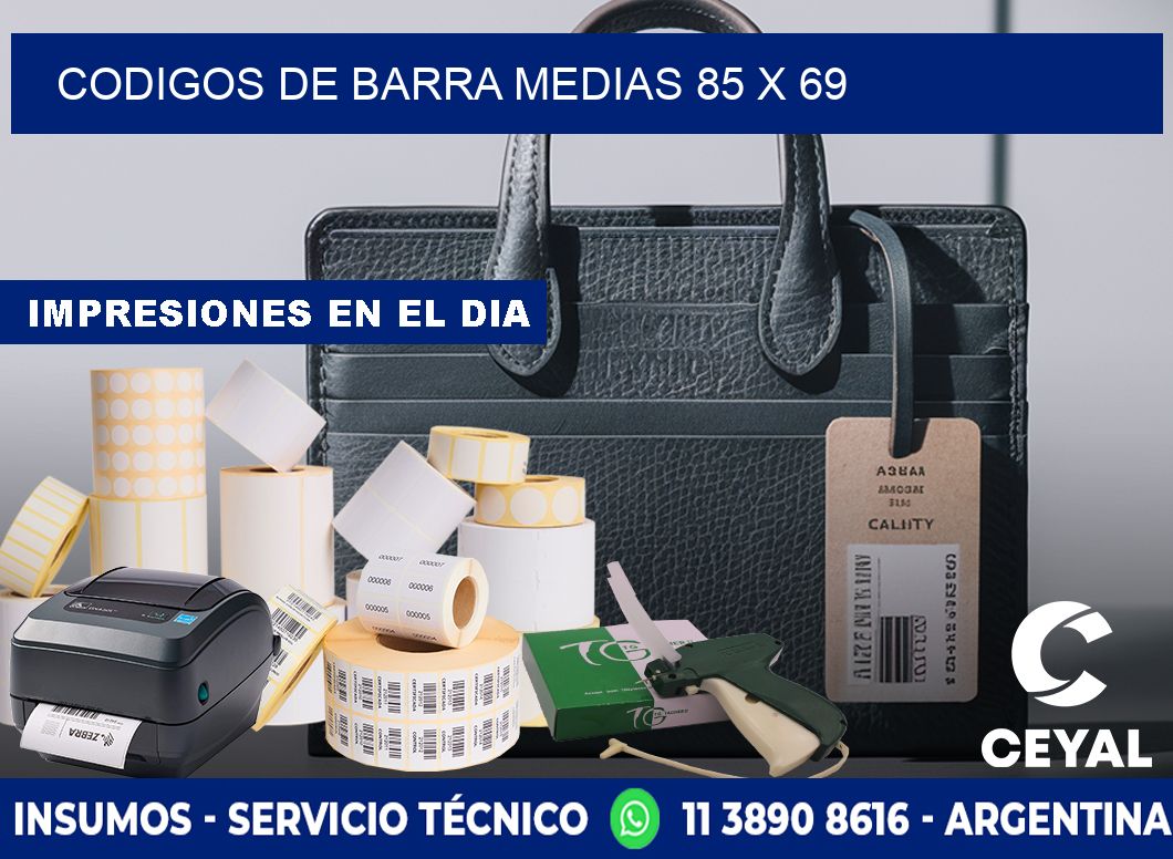 CODIGOS DE BARRA MEDIAS 85 x 69