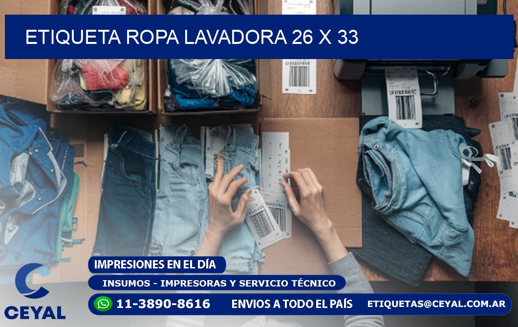 ETIQUETA ROPA LAVADORA 26 x 33