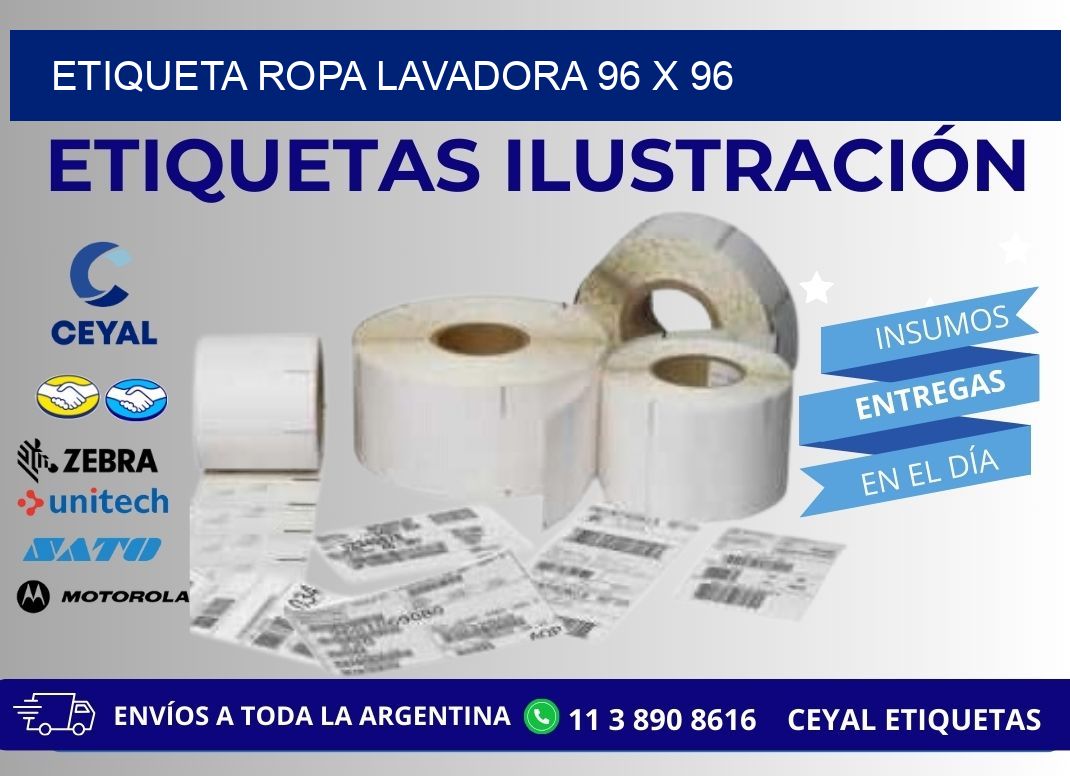 ETIQUETA ROPA LAVADORA 96 x 96