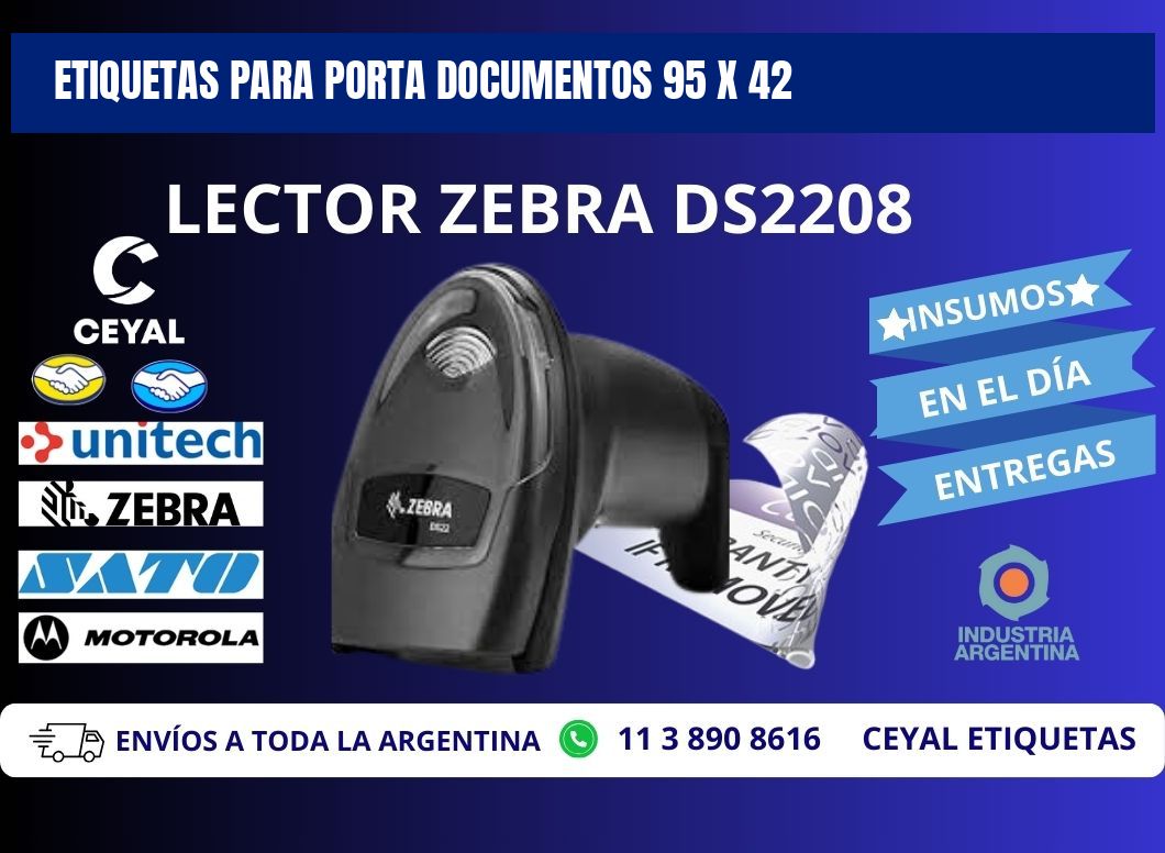 ETIQUETAS PARA PORTA DOCUMENTOS 95 x 42