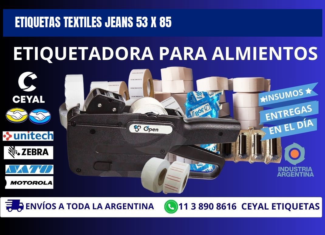 ETIQUETAS TEXTILES JEANS 53 x 85