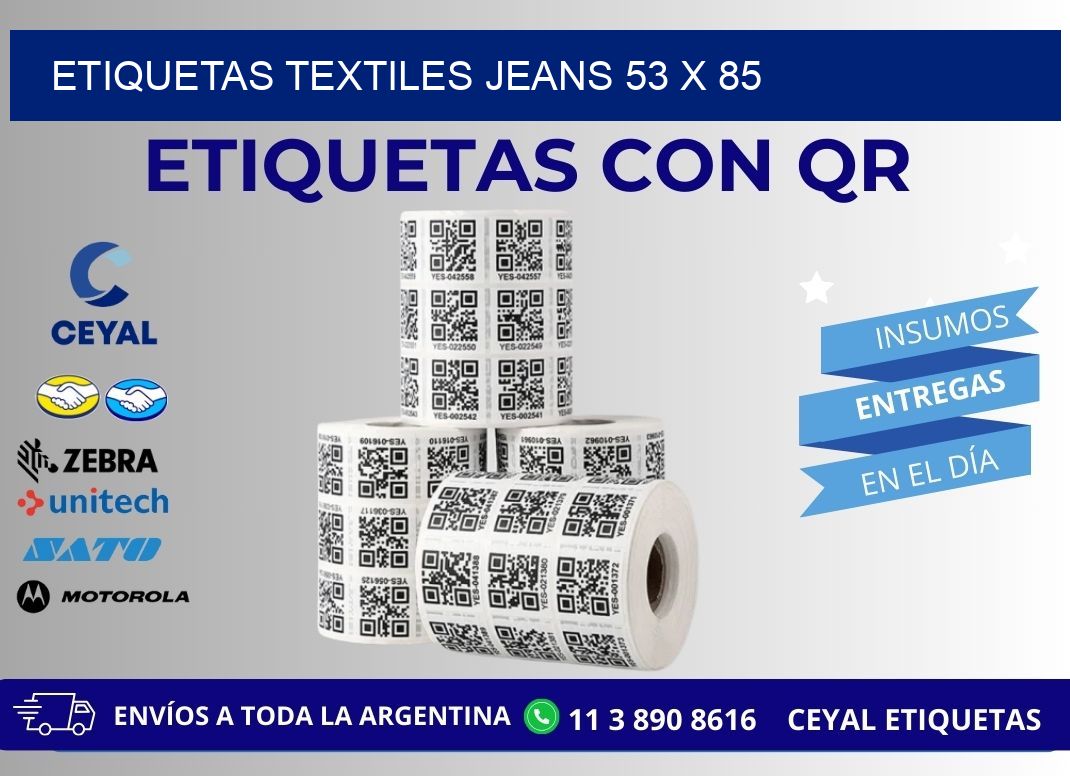 ETIQUETAS TEXTILES JEANS 53 x 85