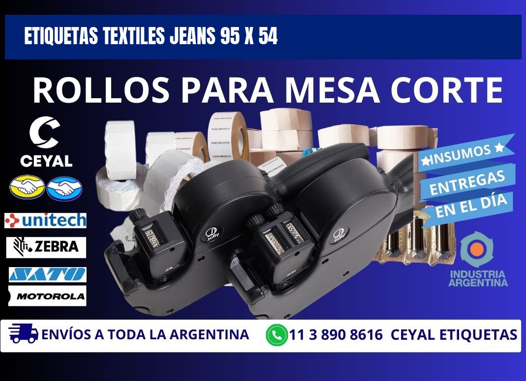 ETIQUETAS TEXTILES JEANS 95 x 54