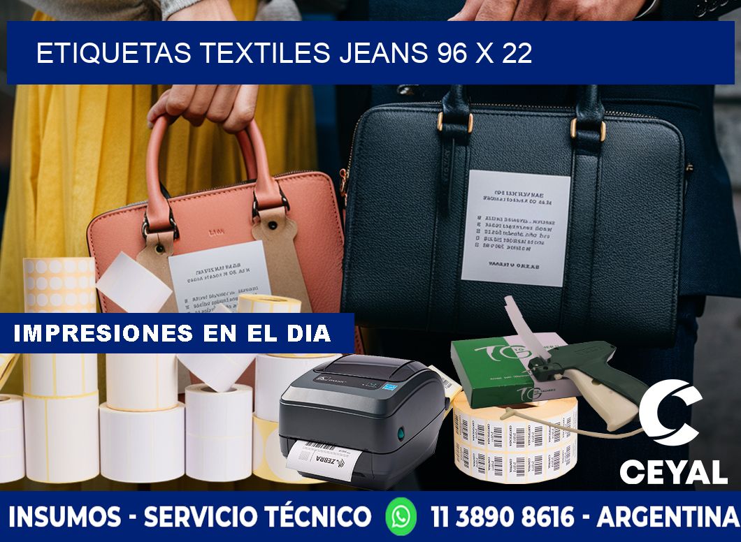 ETIQUETAS TEXTILES JEANS 96 x 22