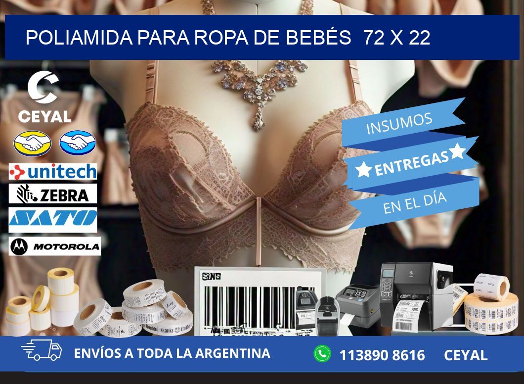 POLIAMIDA PARA ROPA DE BEBÉS  72 x 22