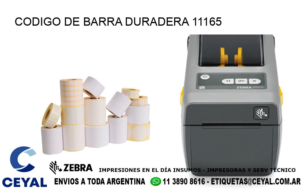 CODIGO DE BARRA DURADERA 11165