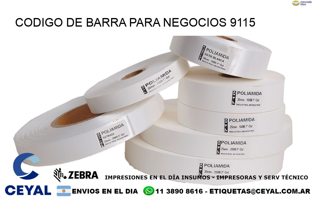 CODIGO DE BARRA PARA NEGOCIOS 9115