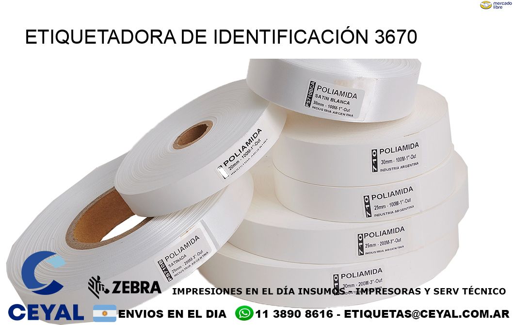 ETIQUETADORA DE IDENTIFICACIÓN 3670